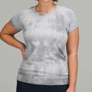 Lululemon Swiftly Tech Short Sleeve Shirt 2.0 Marble Dye Rhino Grey Size 10